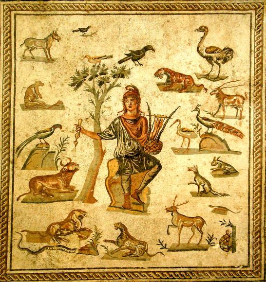 Orpheus, von Tieren umgeben (3.Jahrhundert)